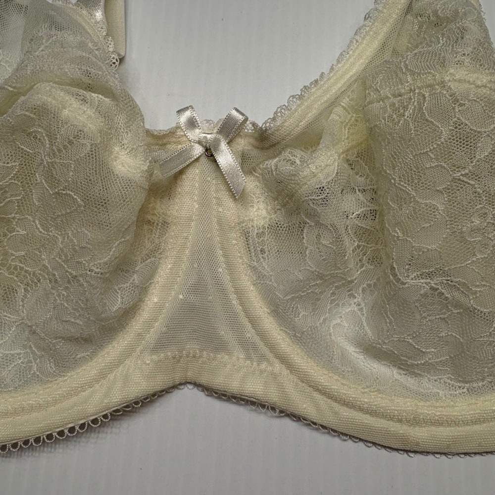 Wacoal Retro Chic Bra Women 36C Ivory Lace Underwire 855186 Lingerie - Picture 2 of 5